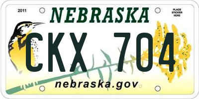 NE license plate CKX704