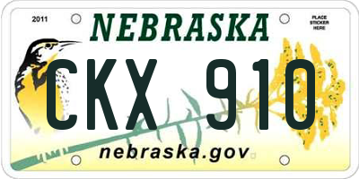 NE license plate CKX910