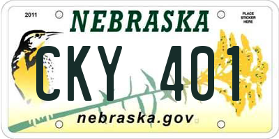 NE license plate CKY401