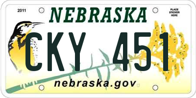 NE license plate CKY451