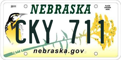 NE license plate CKY711