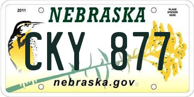 NE license plate CKY877