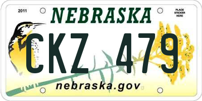 NE license plate CKZ479