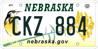 NE license plate CKZ884