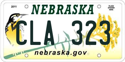 NE license plate CLA323