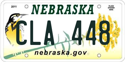 NE license plate CLA448