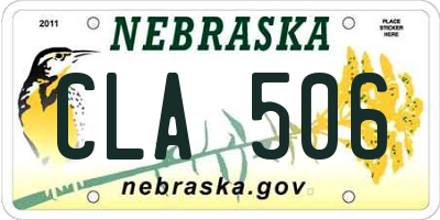 NE license plate CLA506