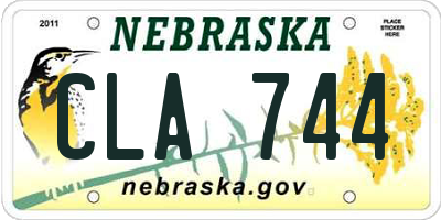 NE license plate CLA744