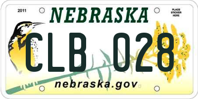 NE license plate CLB028
