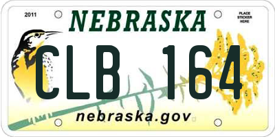 NE license plate CLB164