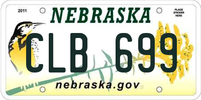 NE license plate CLB699
