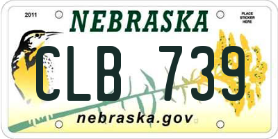 NE license plate CLB739