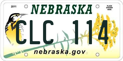 NE license plate CLC114