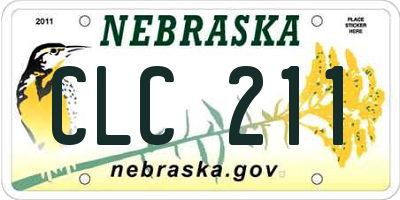 NE license plate CLC211