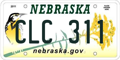NE license plate CLC311
