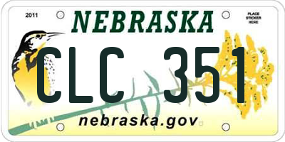 NE license plate CLC351
