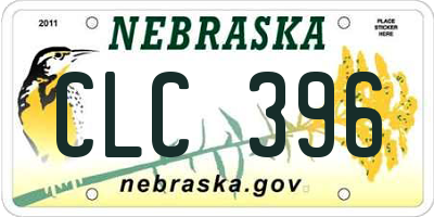 NE license plate CLC396