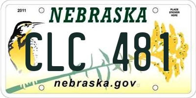 NE license plate CLC481