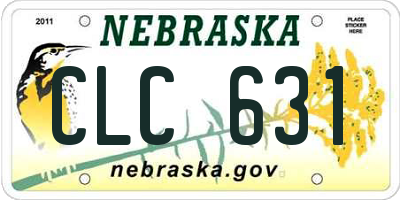 NE license plate CLC631