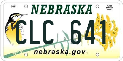 NE license plate CLC641