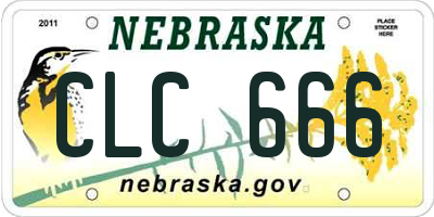 NE license plate CLC666