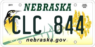 NE license plate CLC844
