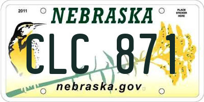 NE license plate CLC871