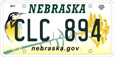NE license plate CLC894