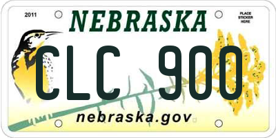 NE license plate CLC900