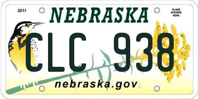 NE license plate CLC938