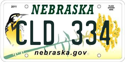 NE license plate CLD334