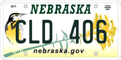 NE license plate CLD406
