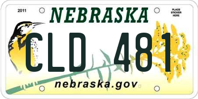 NE license plate CLD481