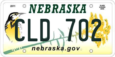 NE license plate CLD702