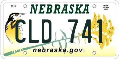 NE license plate CLD741