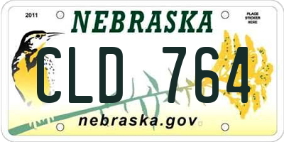 NE license plate CLD764