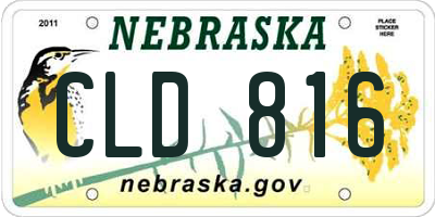 NE license plate CLD816