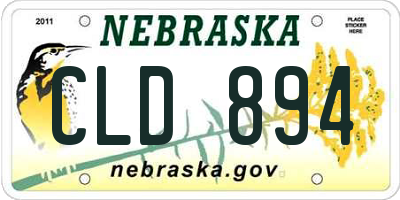 NE license plate CLD894