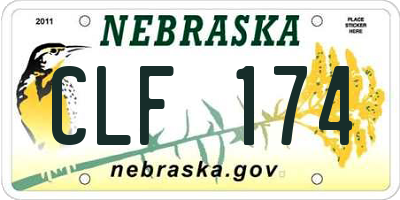 NE license plate CLF174