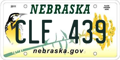 NE license plate CLF439