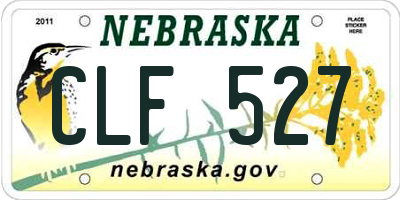 NE license plate CLF527