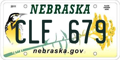 NE license plate CLF679
