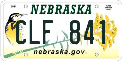 NE license plate CLF841