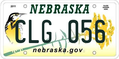 NE license plate CLG056
