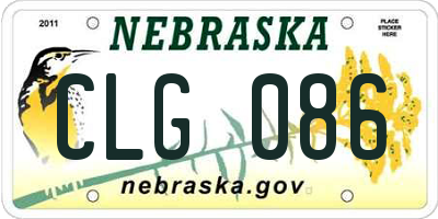 NE license plate CLG086