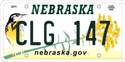 NE license plate CLG147