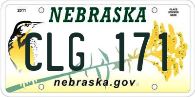 NE license plate CLG171