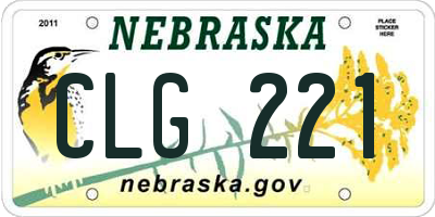 NE license plate CLG221