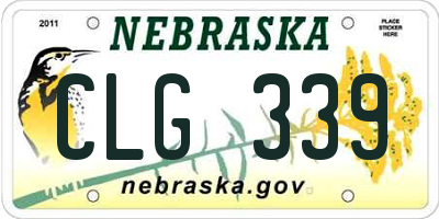 NE license plate CLG339