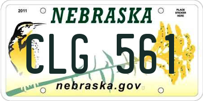 NE license plate CLG561